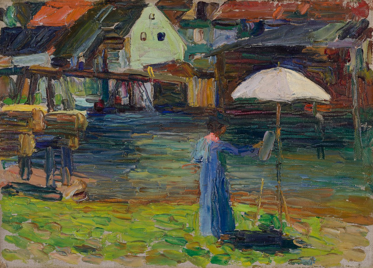 Kallmünz – Gabriele Münter pintura I de Wassily Kandinsky