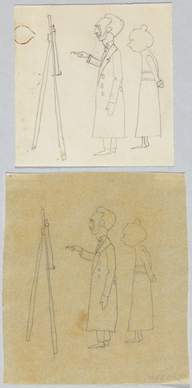 Kandinsky y Münter frente al caballete de Wassily Kandinsky