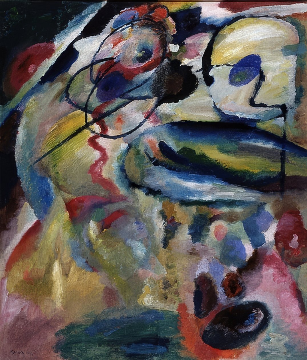 Composición con círculo. 1911 de Wassily Kandinsky