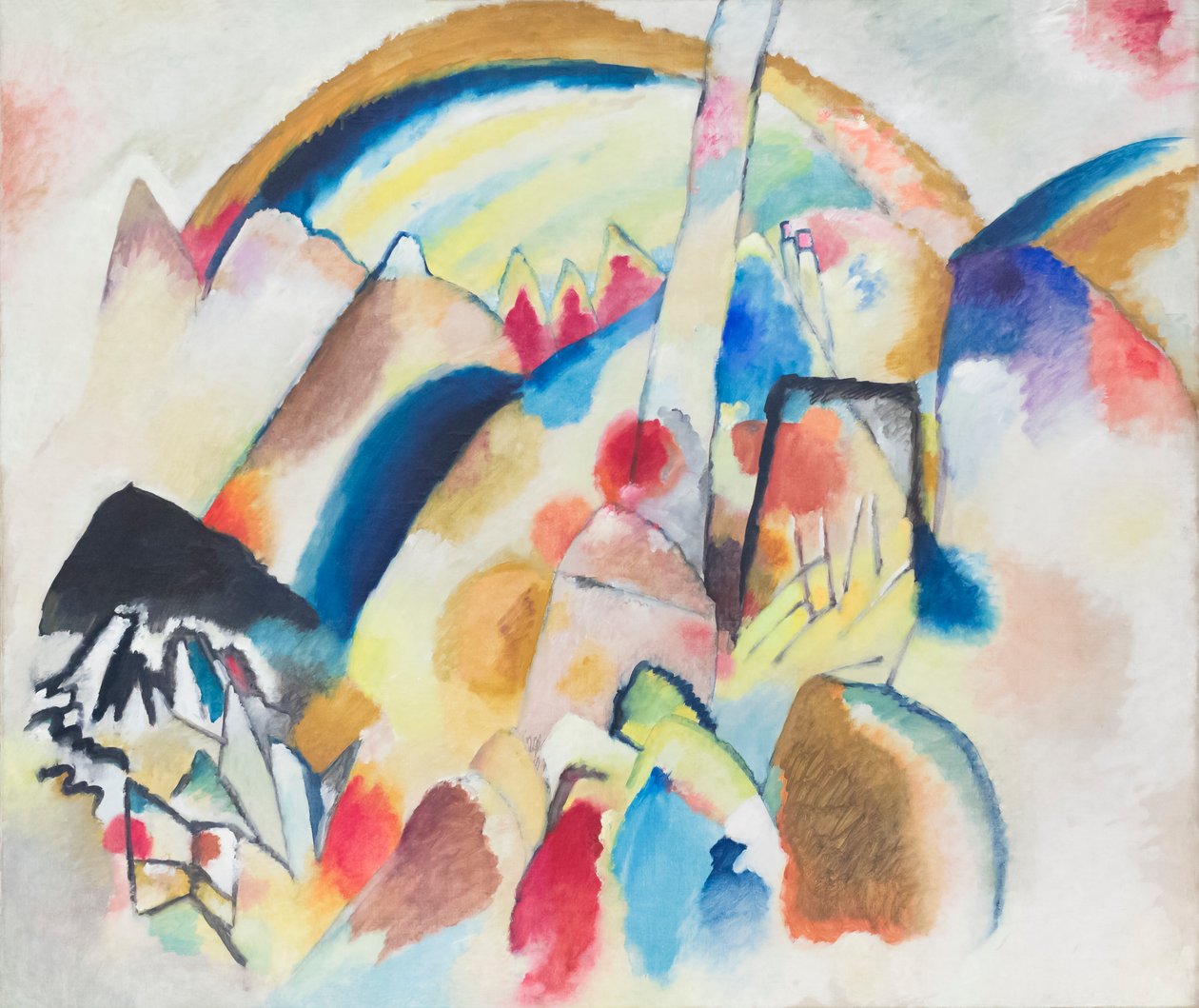 Paisaje con manchas rojas, nº 2 de Wassily Kandinsky