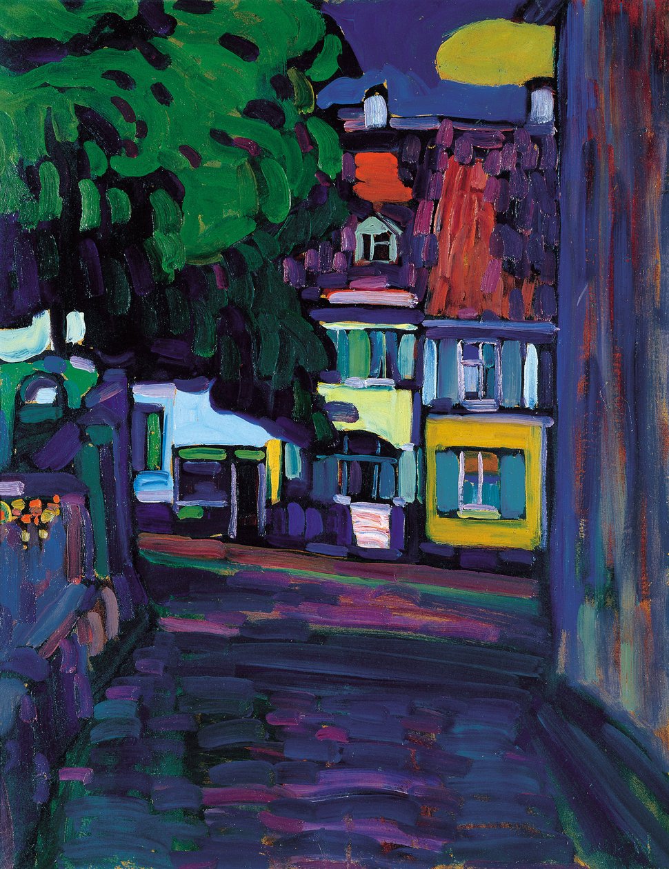 Murnau, Casas en el Obermarkt, 1908 de Wassily Kandinsky