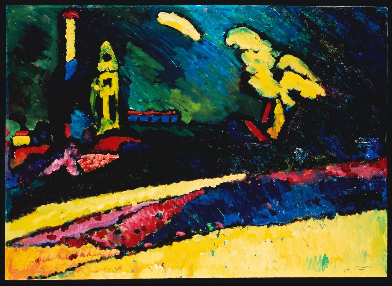 Murnau, Paisaje con Iglesia I de Wassily Kandinsky