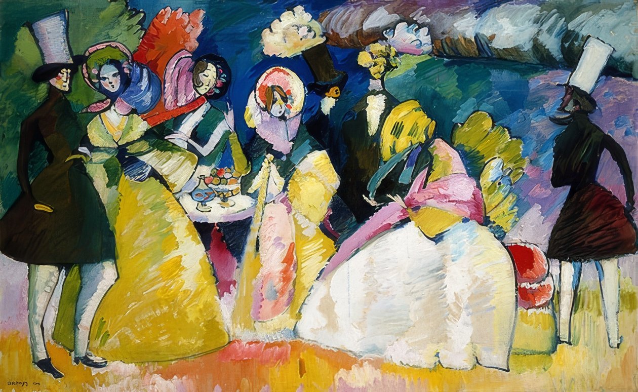 Sociedad de crinolinas. 1909 de Wassily Kandinsky