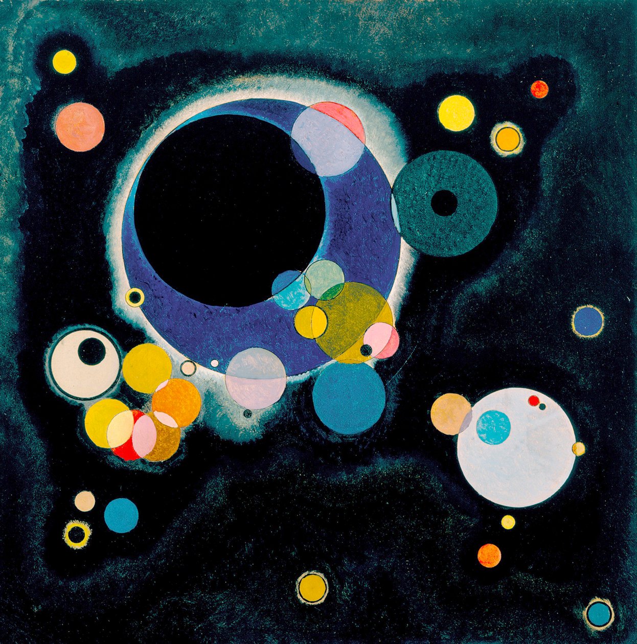 Boceto para varios círculos de Wassily Kandinsky