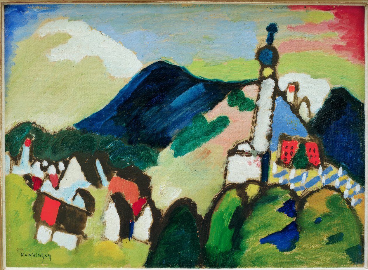 Estudio para Murnau con Iglesia II de Wassily Kandinsky