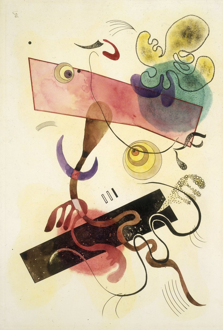 Manchas: Verde y Rosa de Wassily Kandinsky