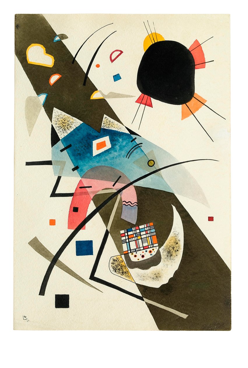 Dos manchas negras de Wassily Kandinsky