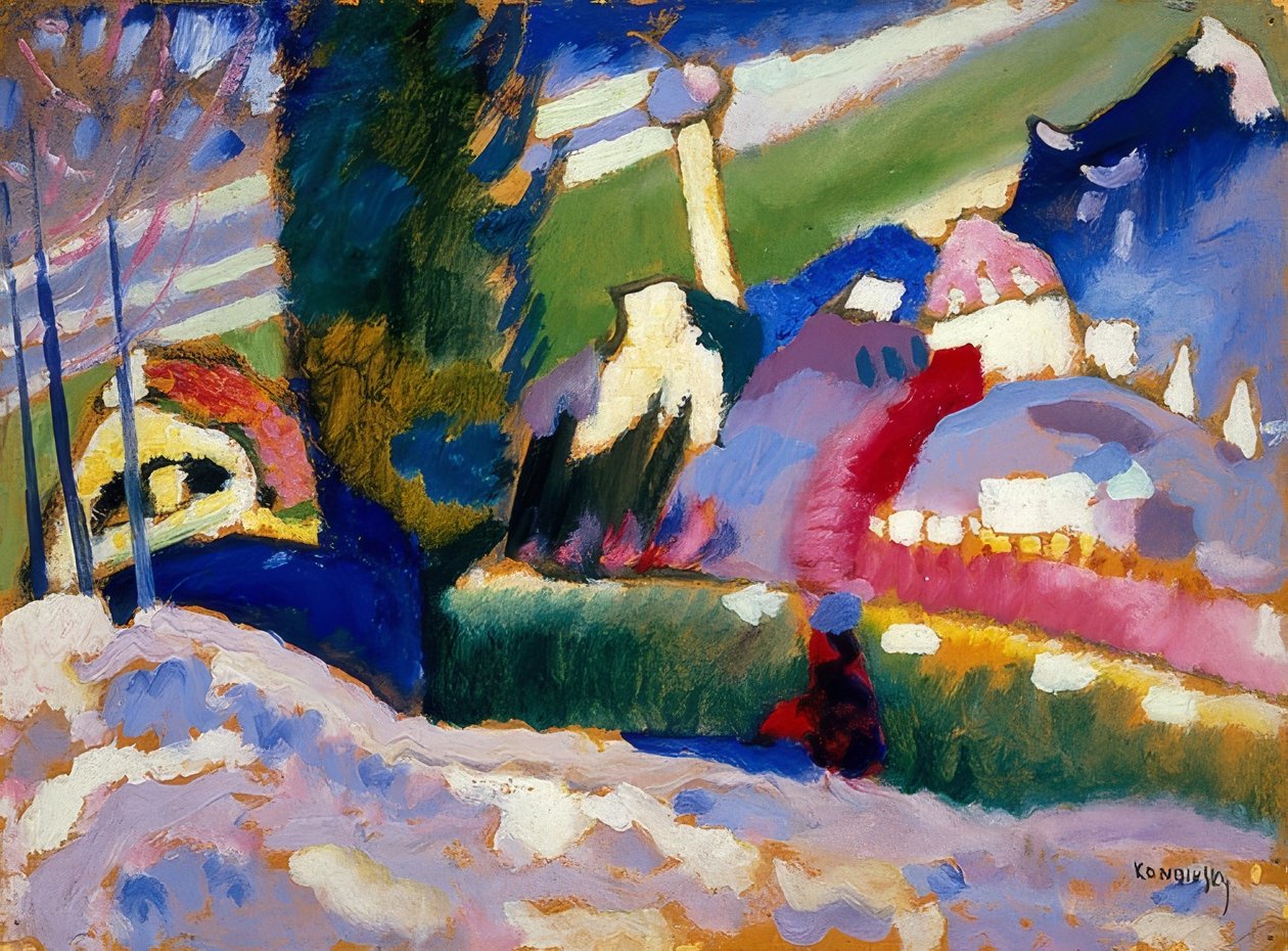 Paisaje invernal con iglesia. 1910-11 de Wassily Kandinsky