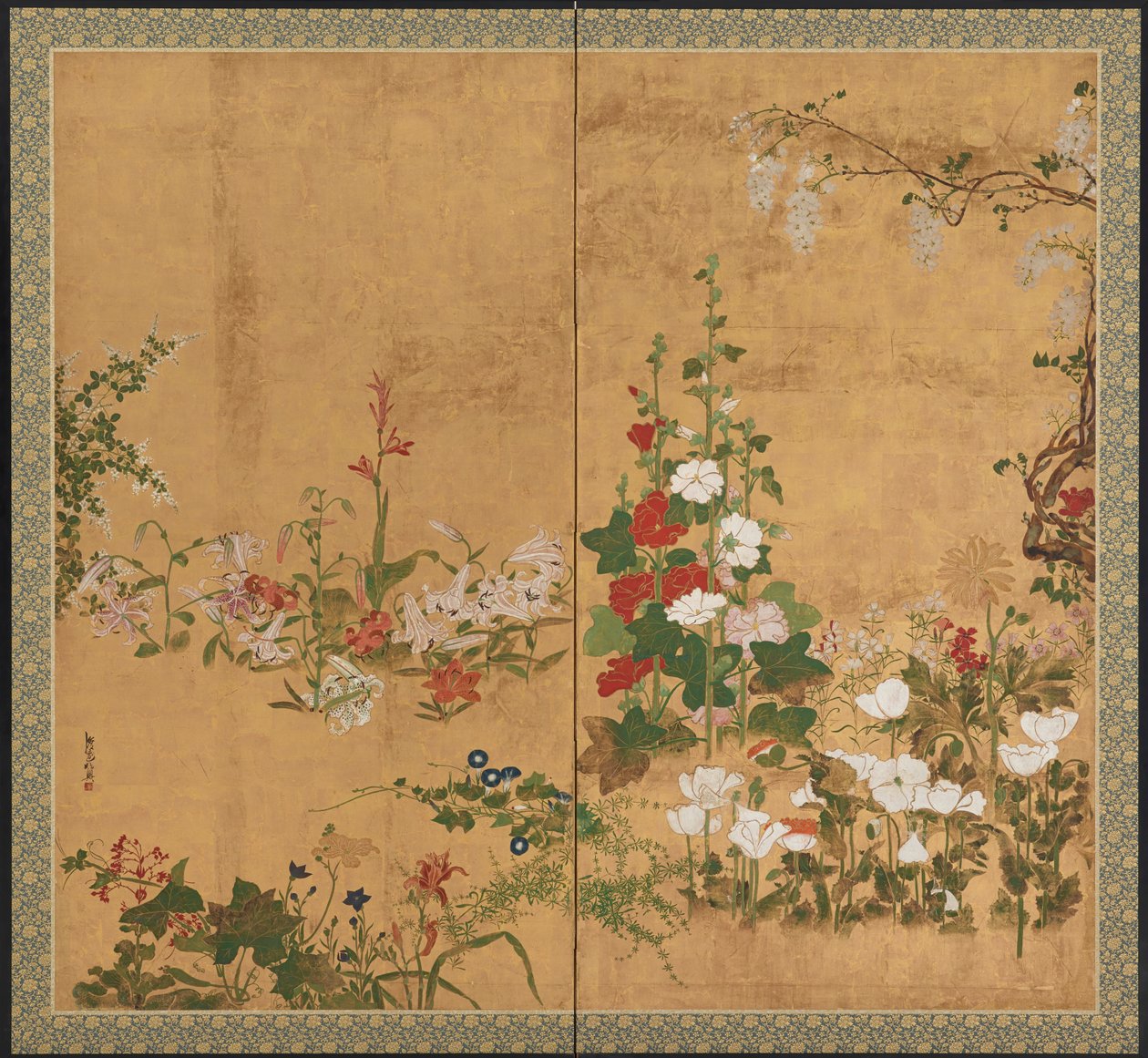 Flores, período Edo, principios-mediados del siglo XVIII de Watanabe Shiko
