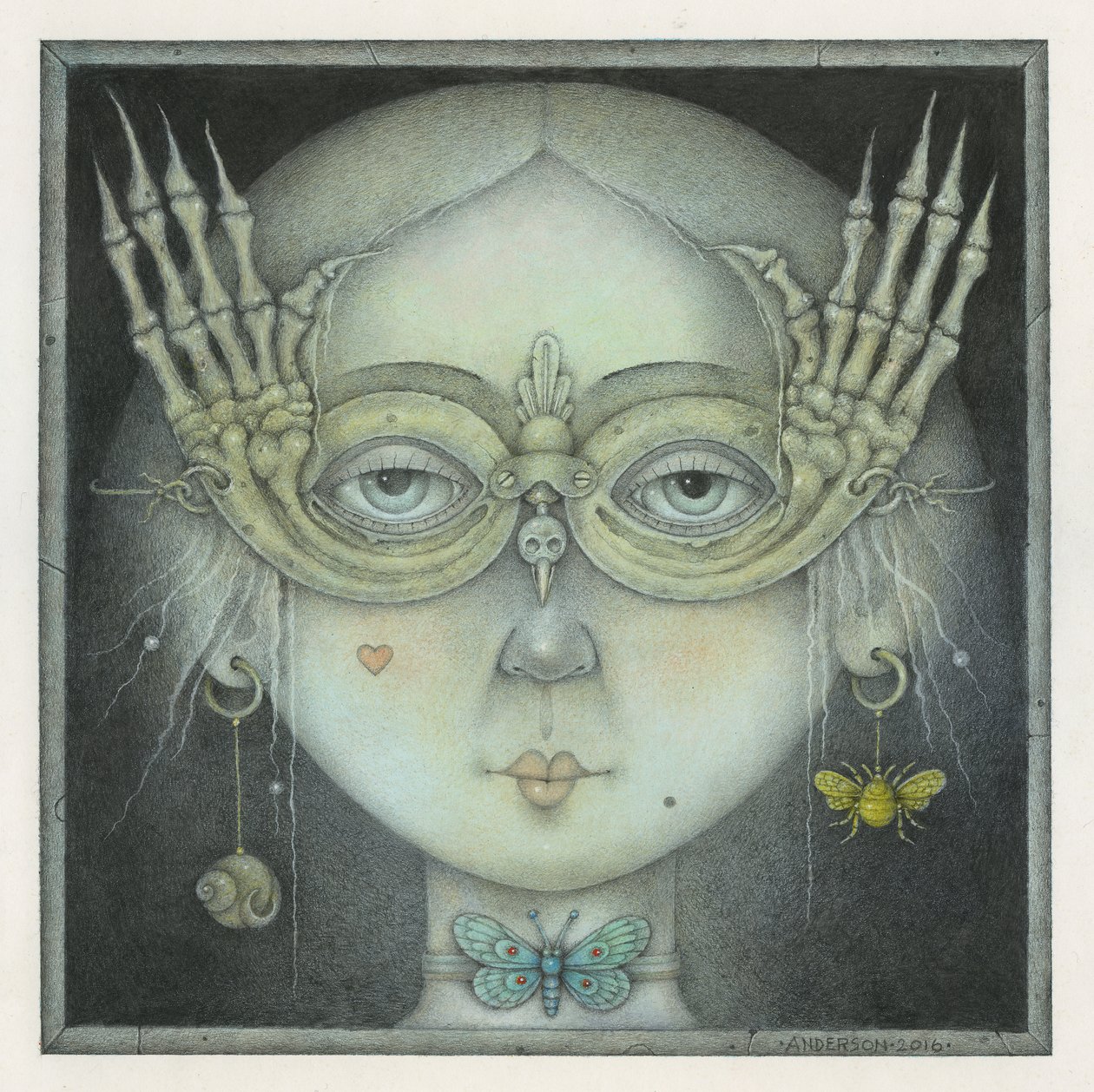 El baile de máscaras, 2016 (técnica mixta) de Wayne Anderson