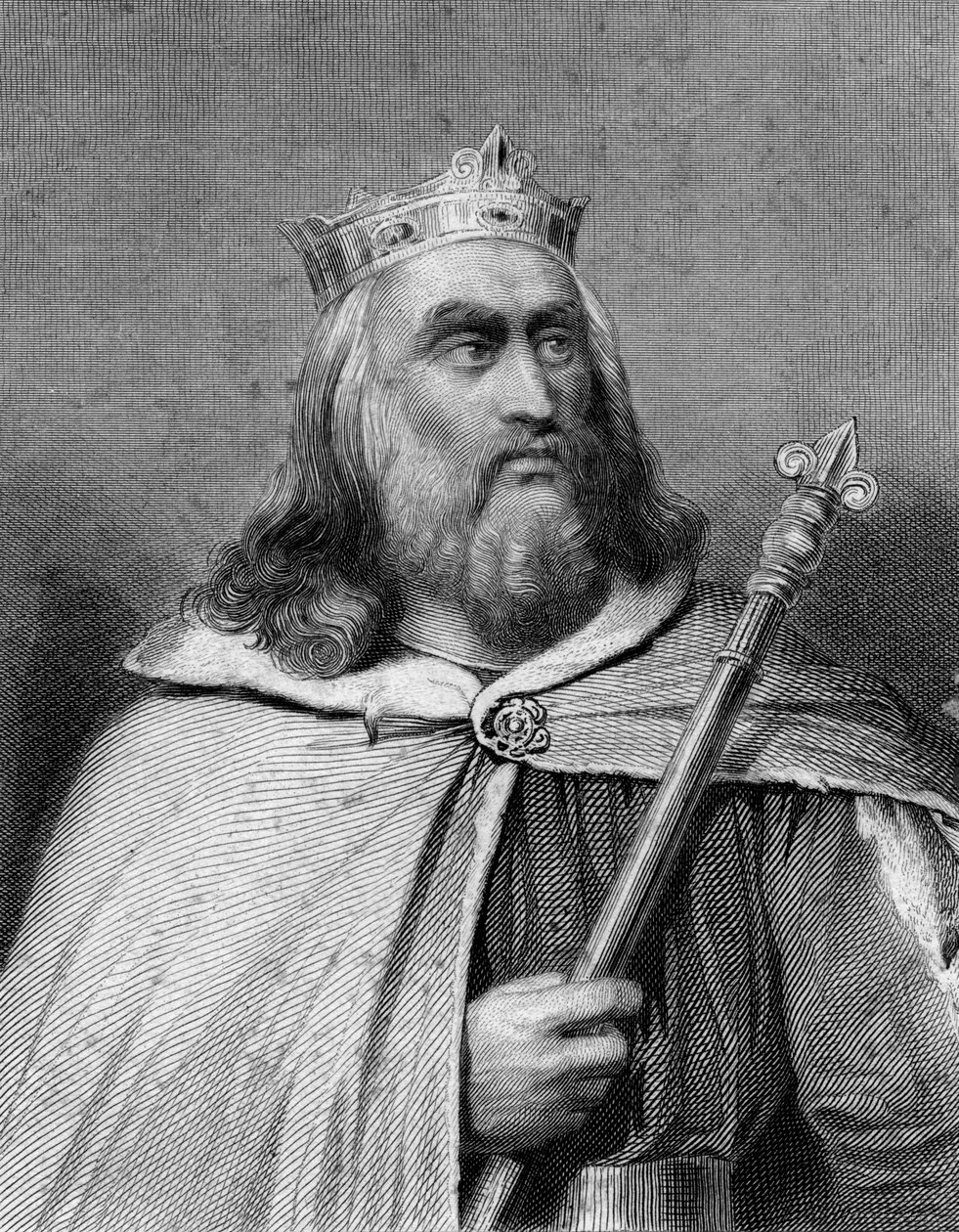 Rey Clotario II de los Francos, siglo XIX de Weber