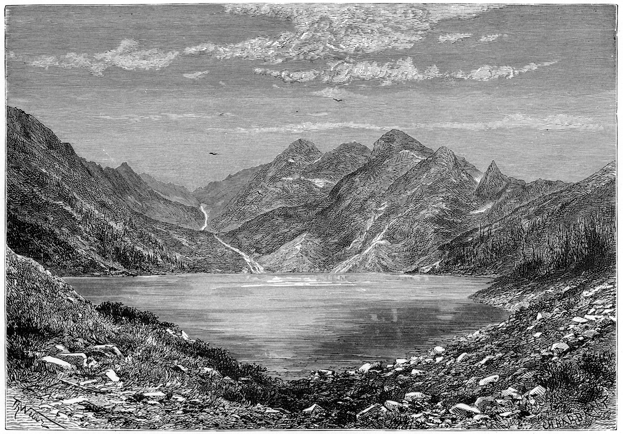 El lago de los peces, Suiza, 1879 de Weber