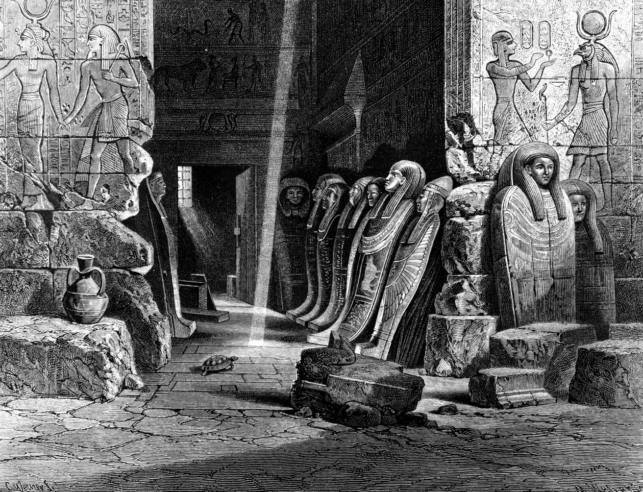 Interior del Templo Apet, Karnak, 1881 de Weber M