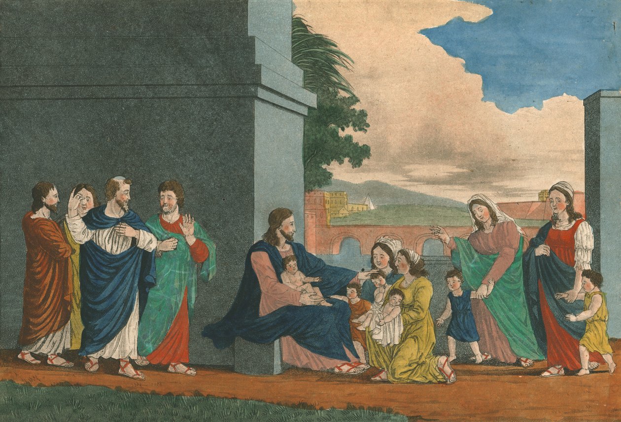 Dejad que los niños vengan a mí, siglo XIX de Weenix