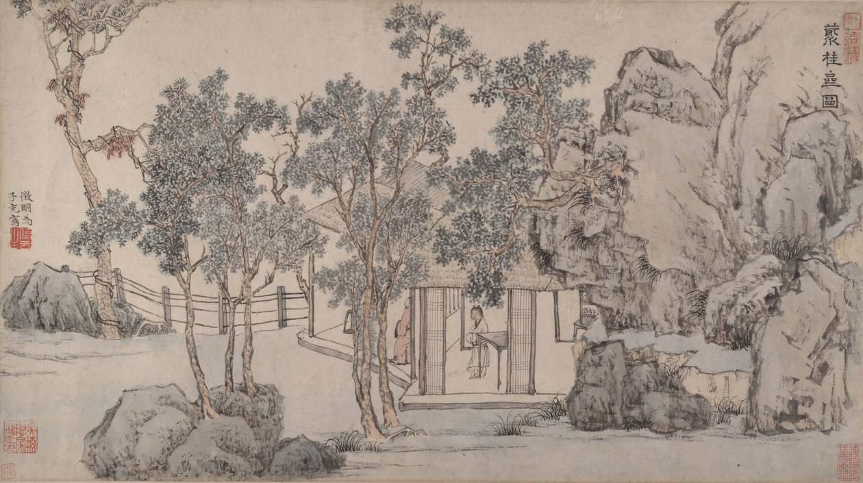 El estudio del Bosque de Cassia, ca. 1532 de Wen Zhengming