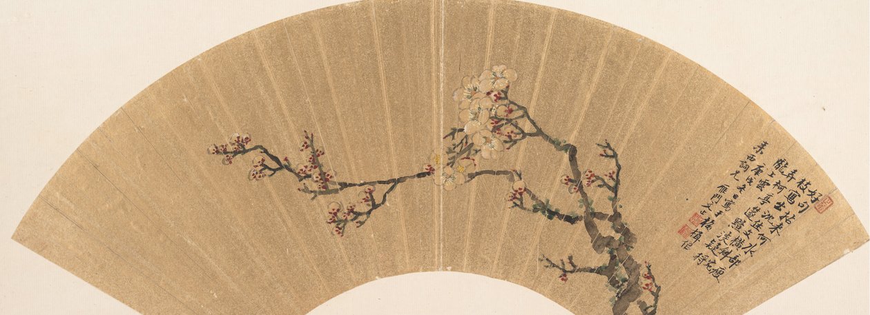 Flores de ciruelo, fechado en 1670 de Wen Zhi