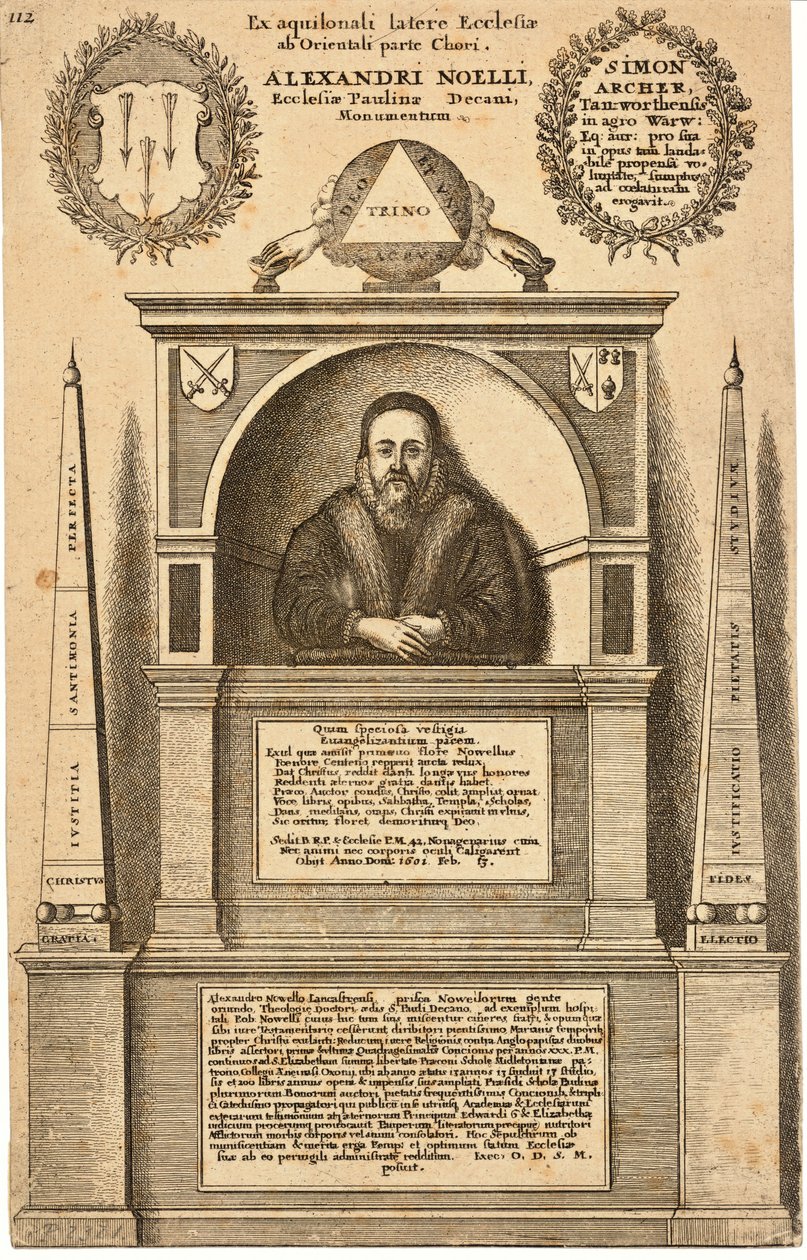 Alexander Nowell (monumento). Estado 3 de Wenceslaus Hollar
