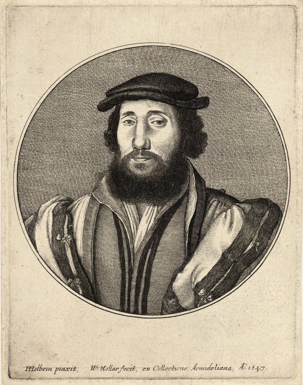 Hombre con barba de Wenceslaus Hollar