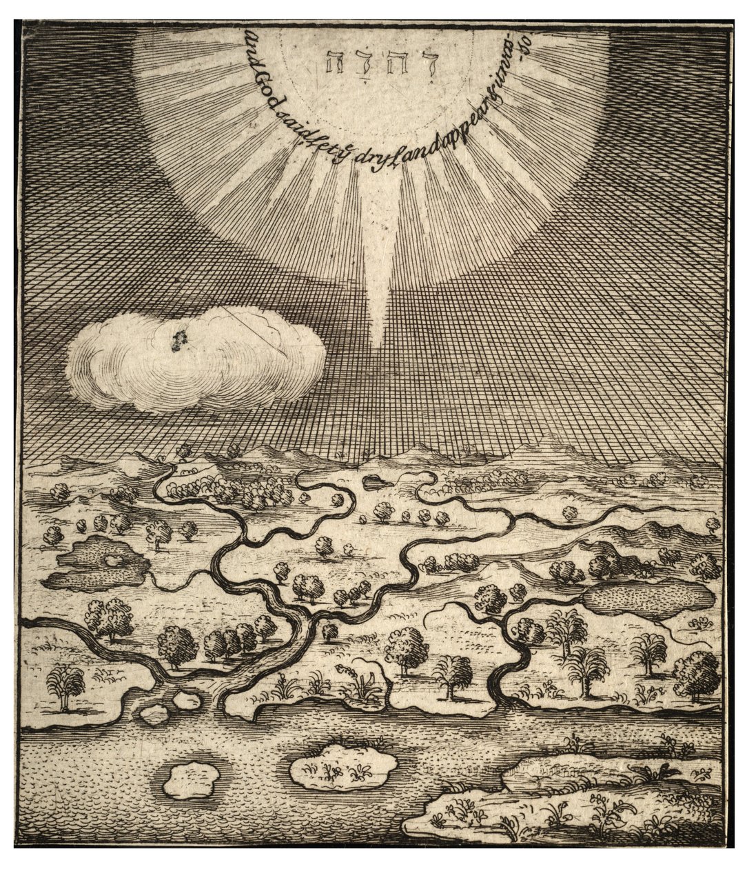 Creación de la tierra. Estado 2 de Wenceslaus Hollar