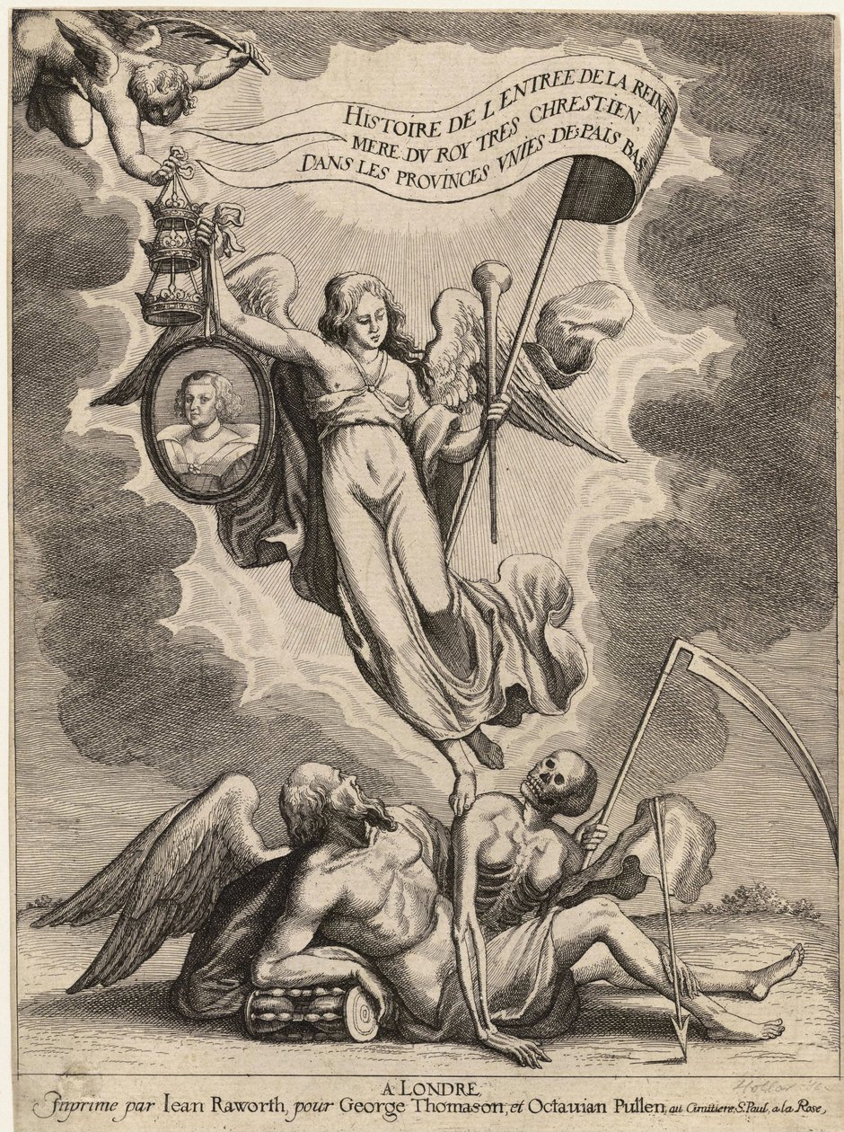 La Serre. Entrada de la reina madre en ... los Países Bajos. Estado 2 de Wenceslaus Hollar