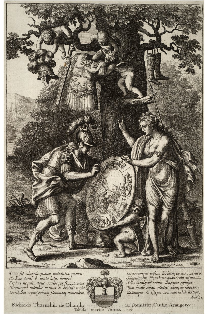 Venus trae a Eneas sus armas. Estado 2 de Wenceslaus Hollar