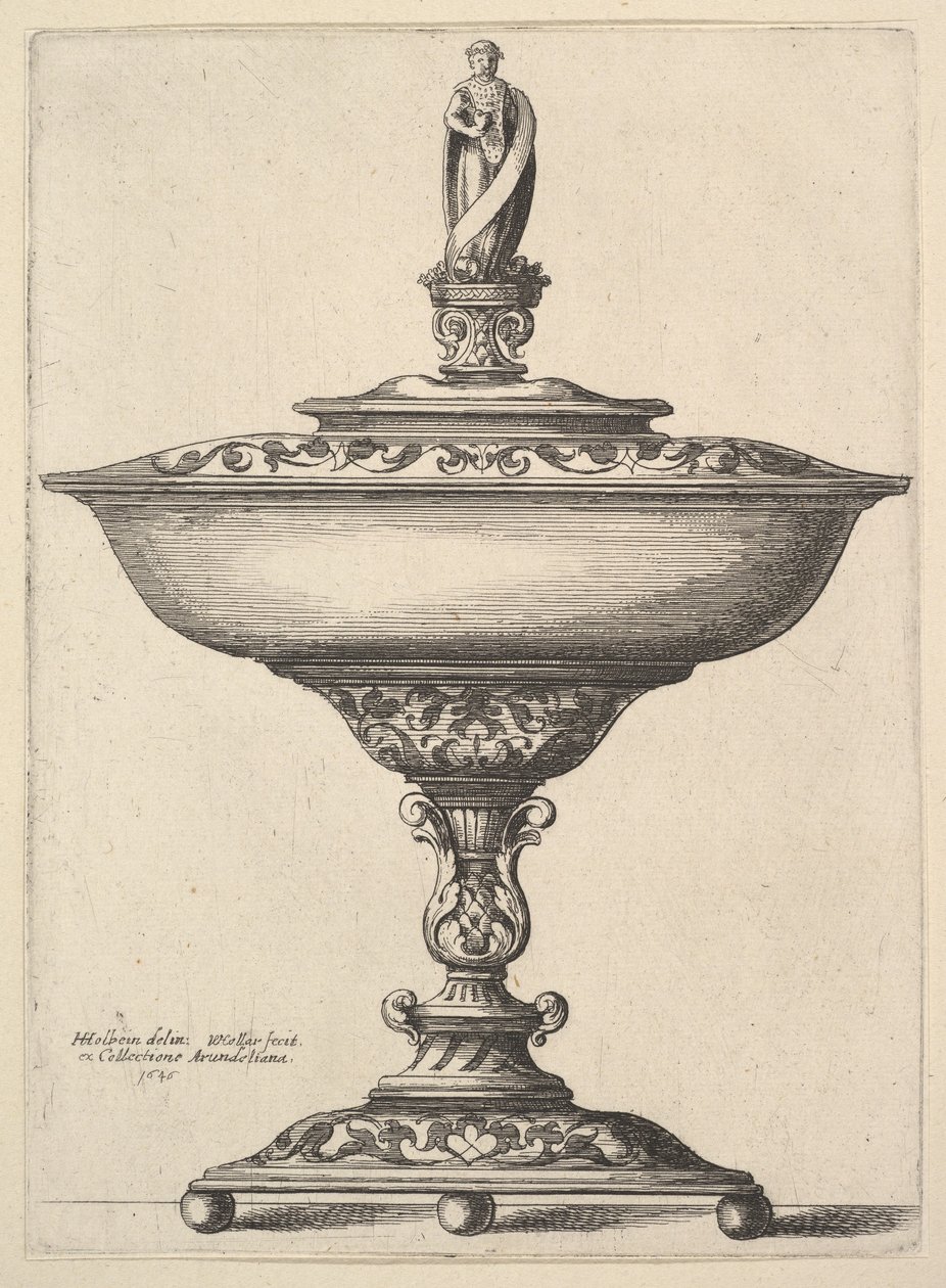 Una copa ancha con pies de bola, 1646 de Wenceslaus Hollar