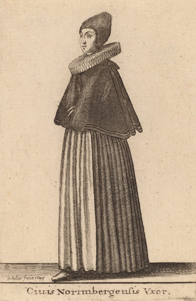 Ciuis Norimbergensis Vxor, 1643 de Wenceslaus Hollar
