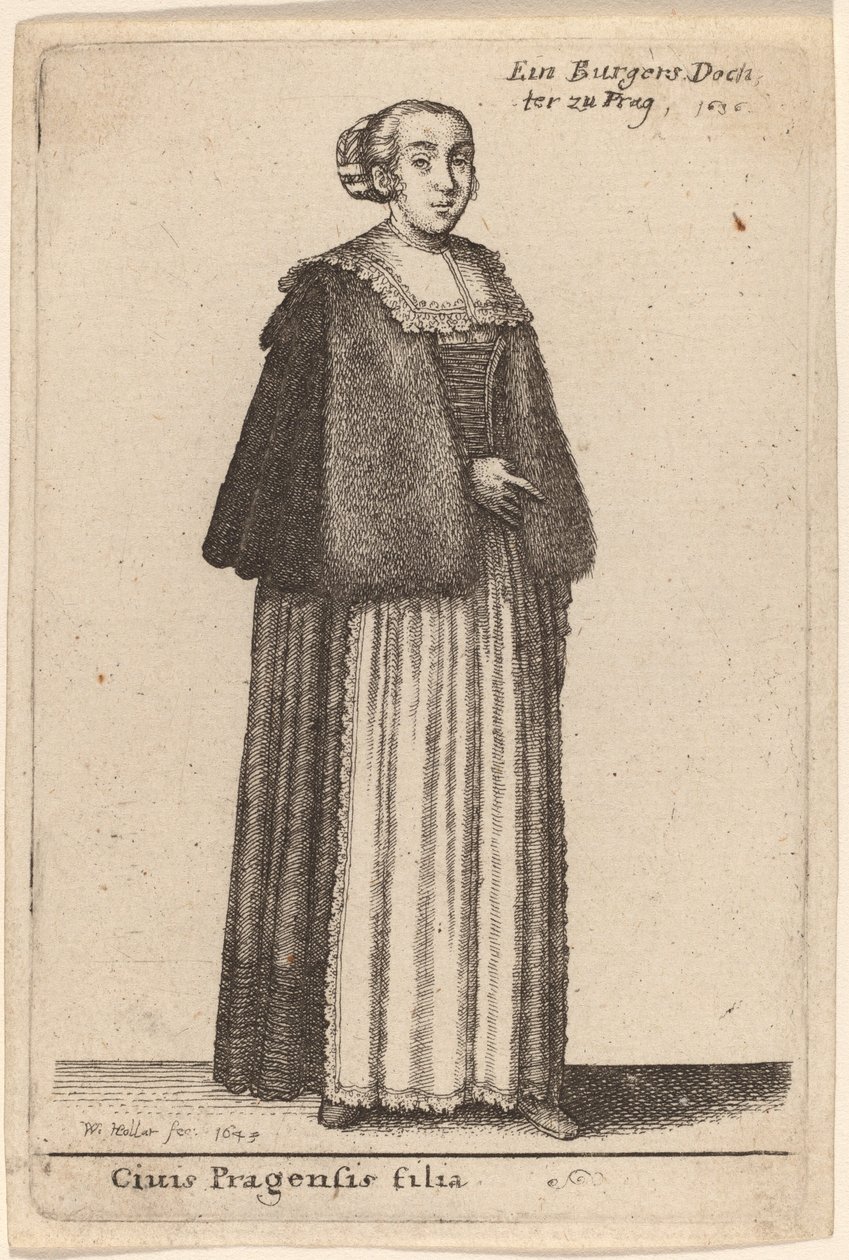 Ciuis Pragensis Filia de Wenceslaus Hollar