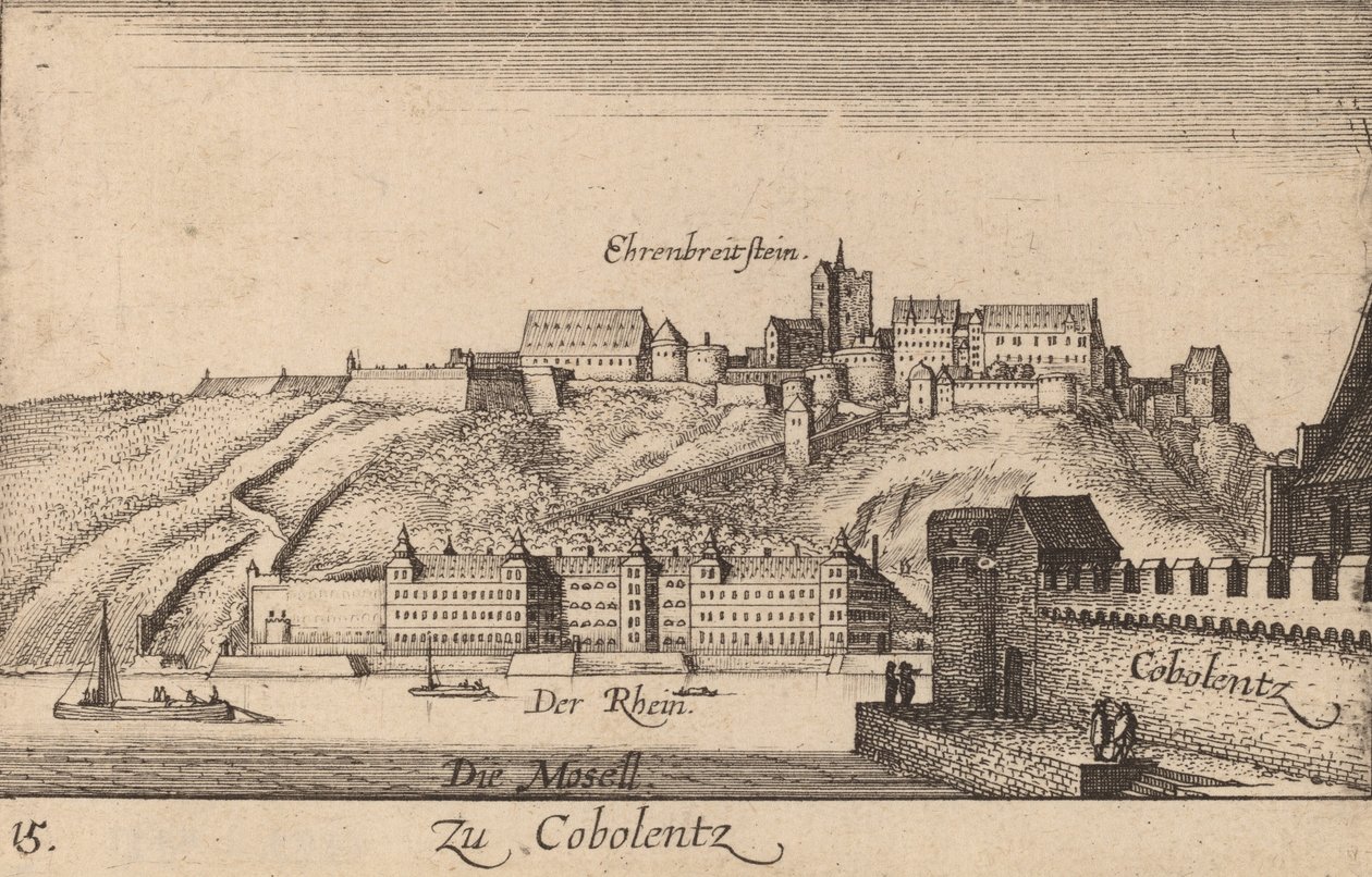 Coblenza, 1635 de Wenceslaus Hollar