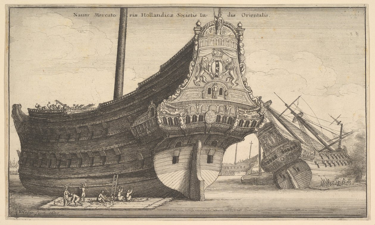 Indiaman holandés de Wenceslaus Hollar