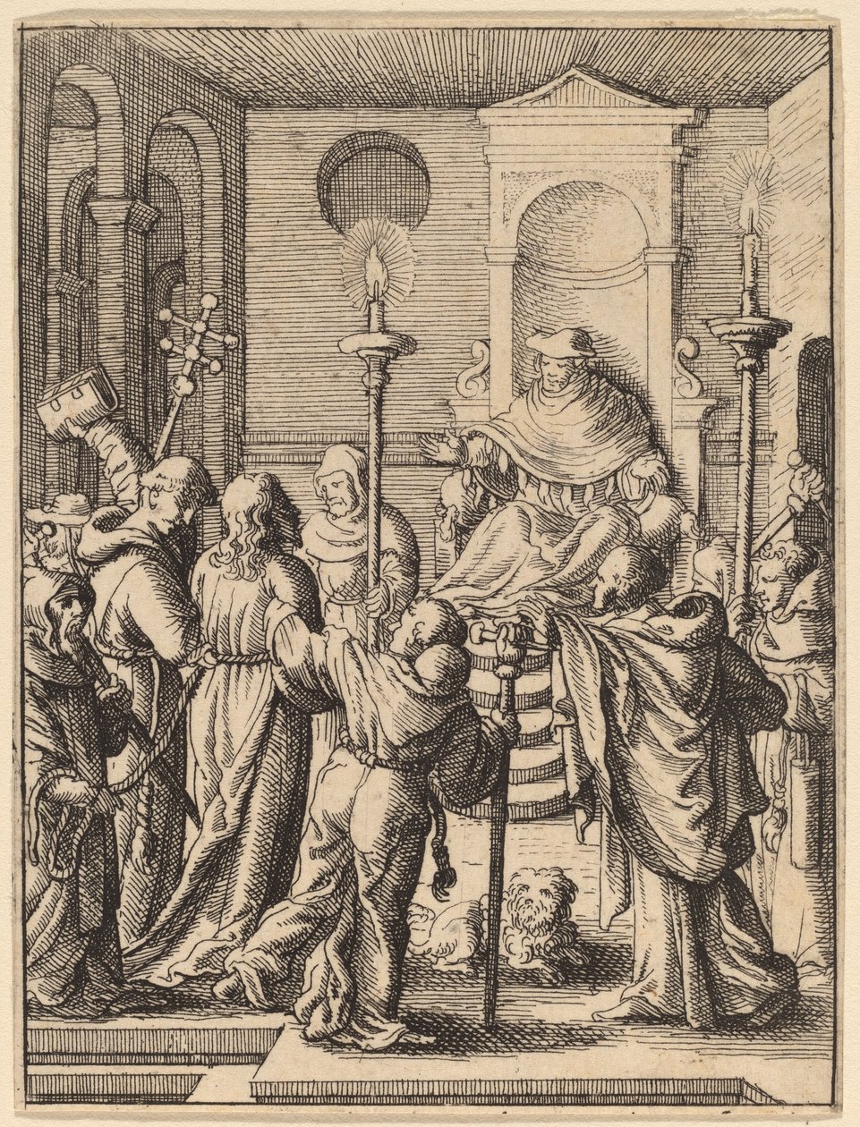 Jesús ante Anás de Wenceslaus Hollar