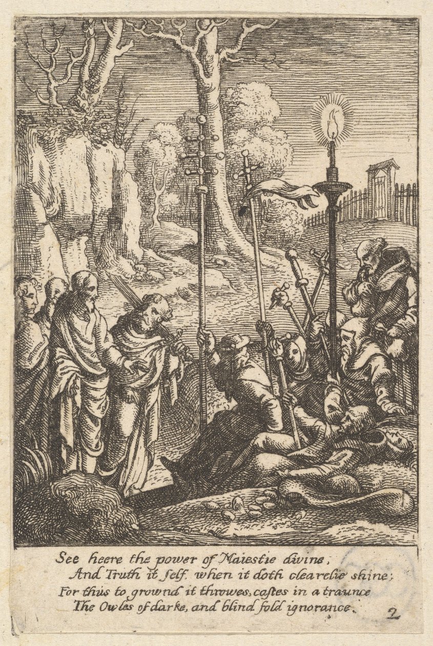 Jesús confrontando a sus detractores, 1625-77 de Wenceslaus Hollar