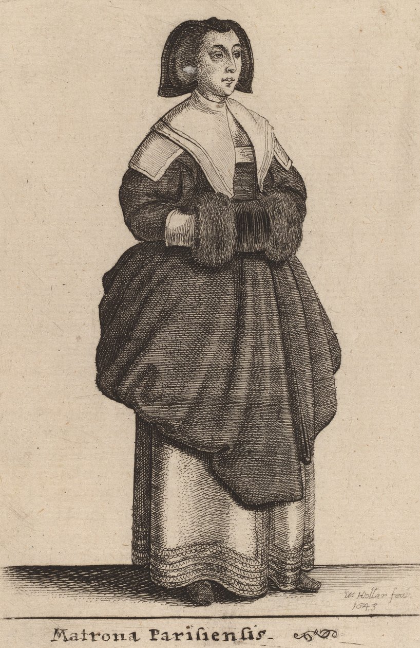 Matrona Parisiensis, 1643 de Wenceslaus Hollar