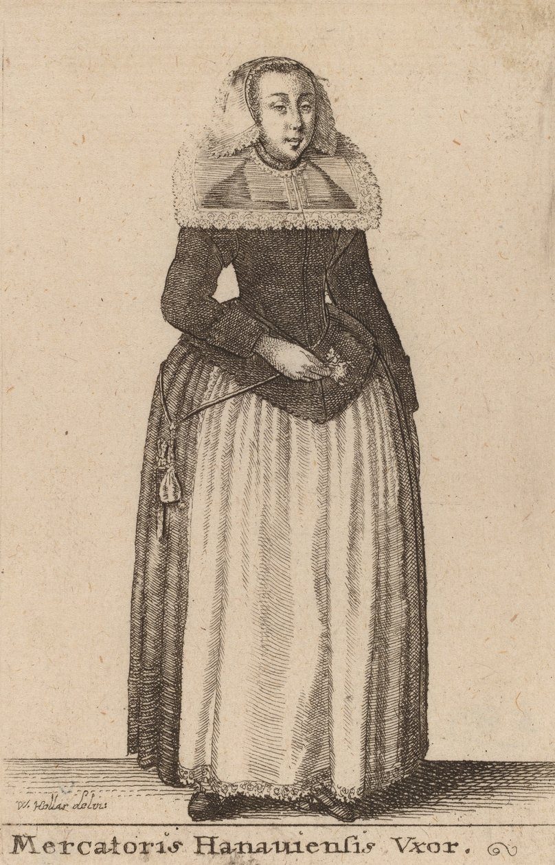 Mercantoris Hanauiensis Vxor de Wenceslaus Hollar