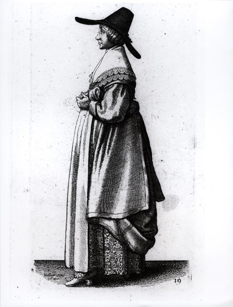 Esposa del Comerciante, 1640 de Wenceslaus Hollar