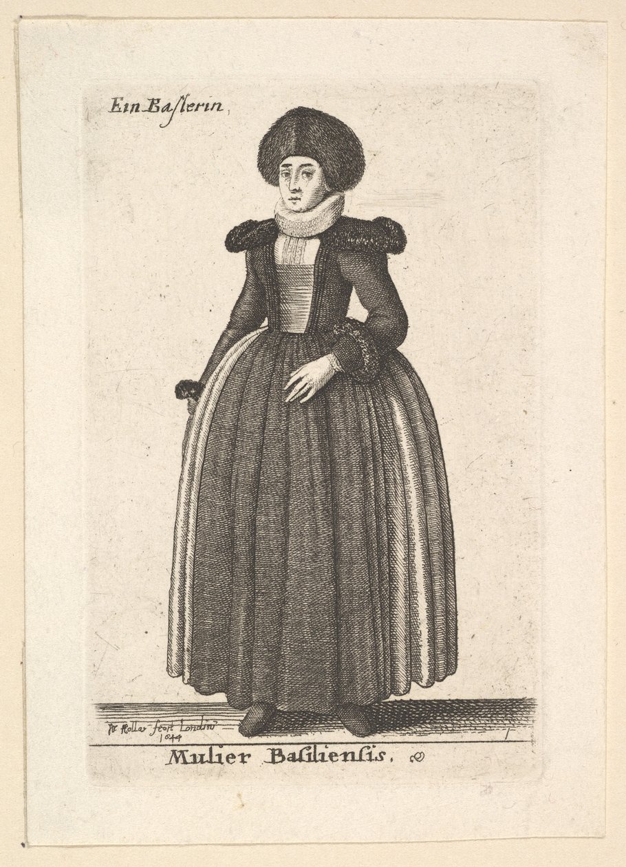 Mulier Basiliensis Mujer de Basilea, 1644 de Wenceslaus Hollar