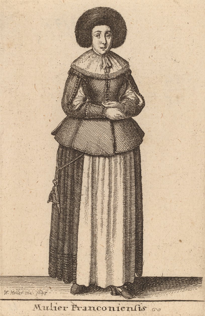 Mulier Franconiensis, 1643 de Wenceslaus Hollar