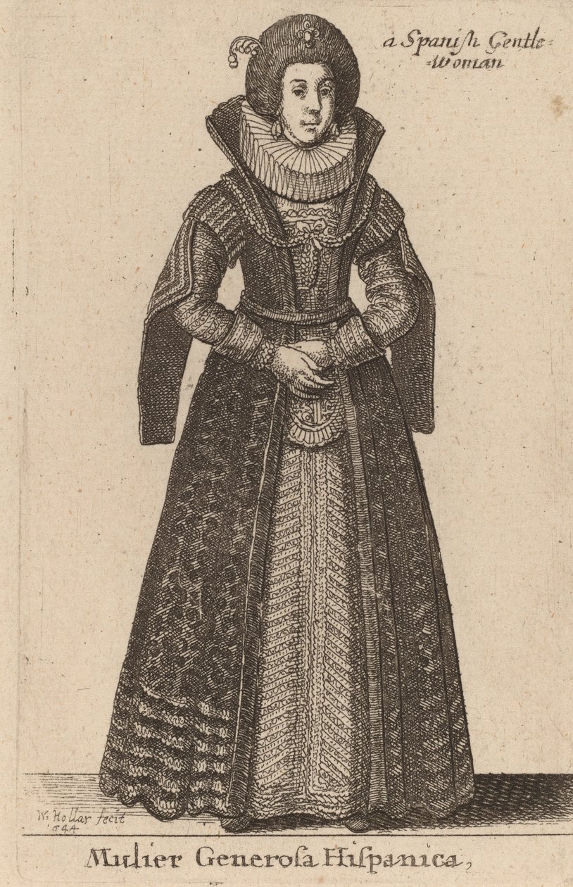 Mujer Generosa Hispánica, 1644 de Wenceslaus Hollar