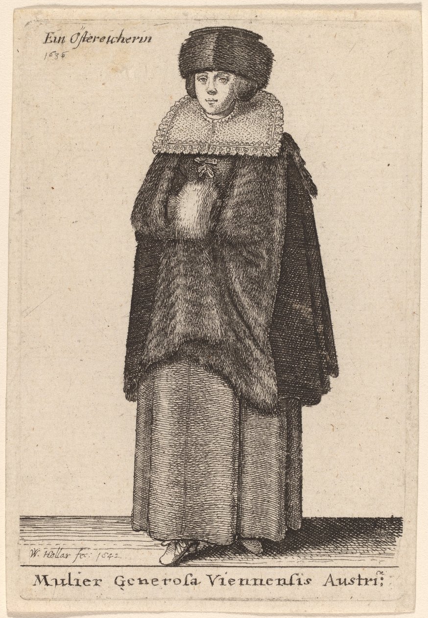 Mulier Generosa Viennensis Austri de Wenceslaus Hollar