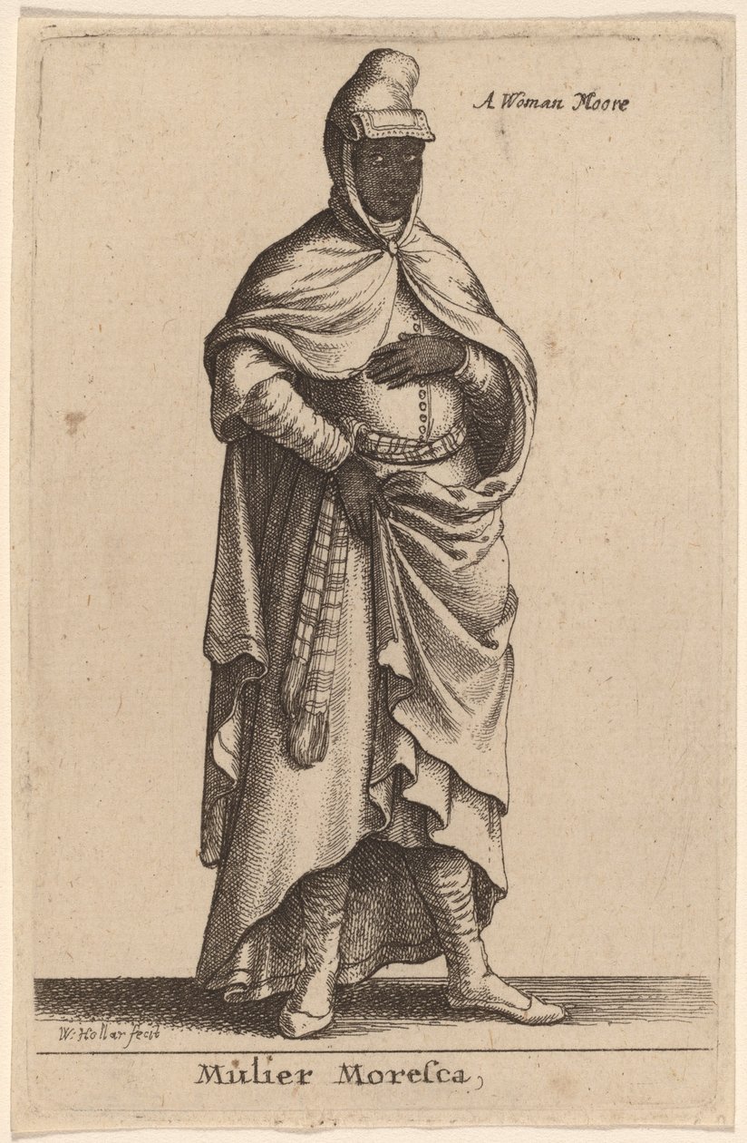 Mujer Moresca de Wenceslaus Hollar