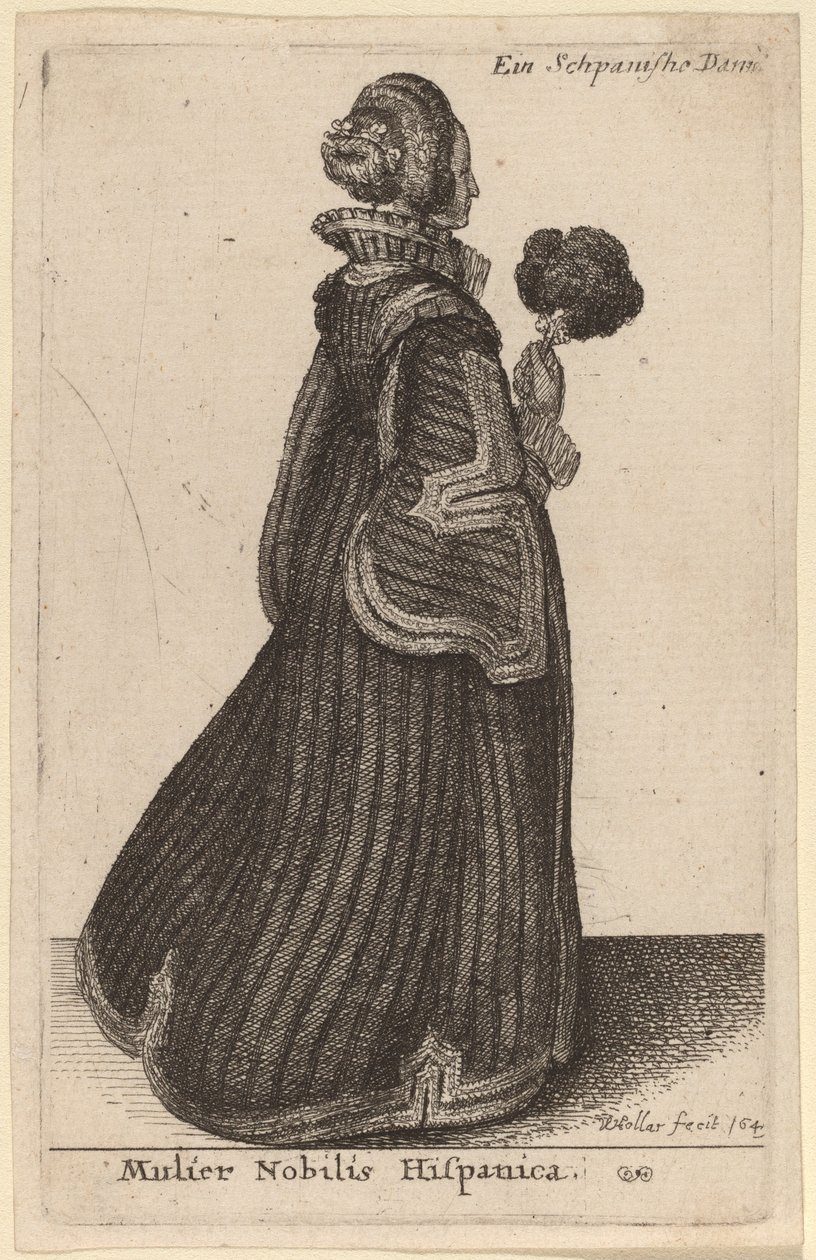 Mujer Noble Española de Wenceslaus Hollar