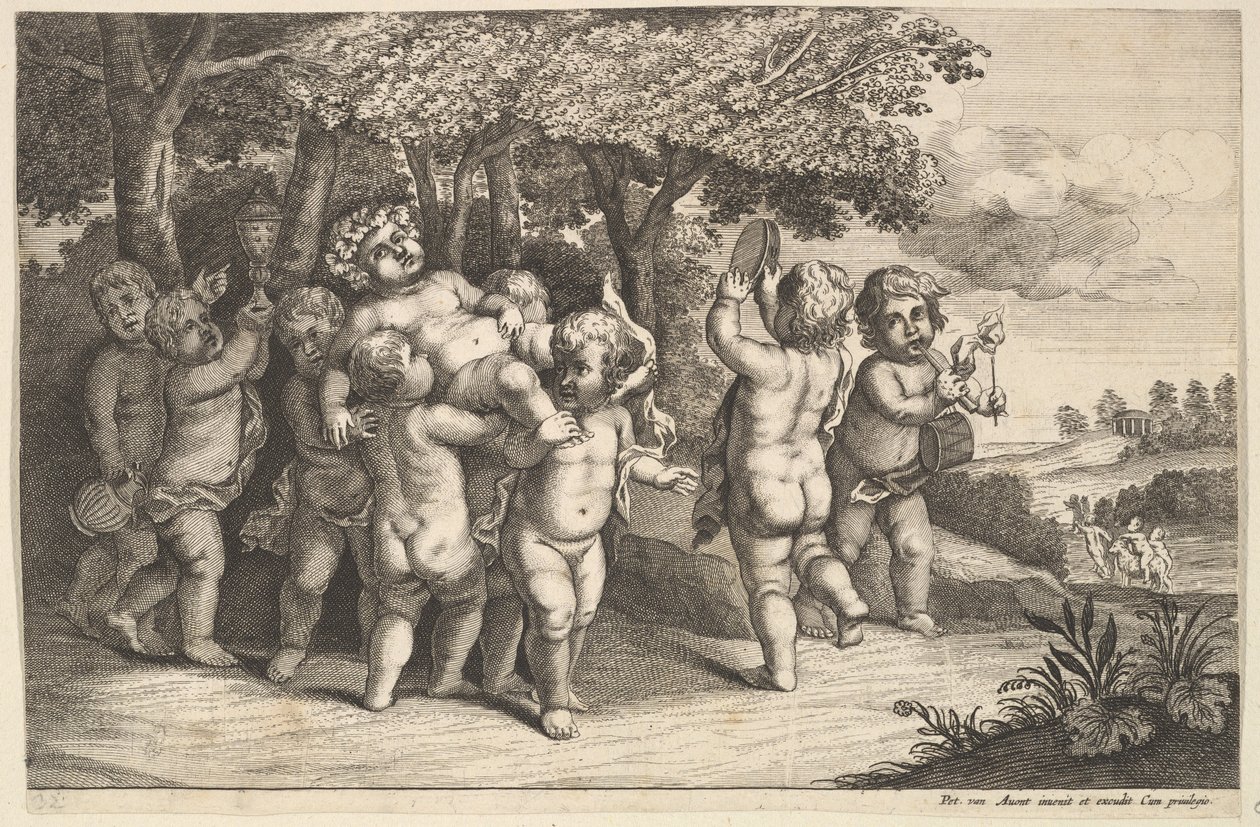 Nueve niños pequeños de Wenceslaus Hollar