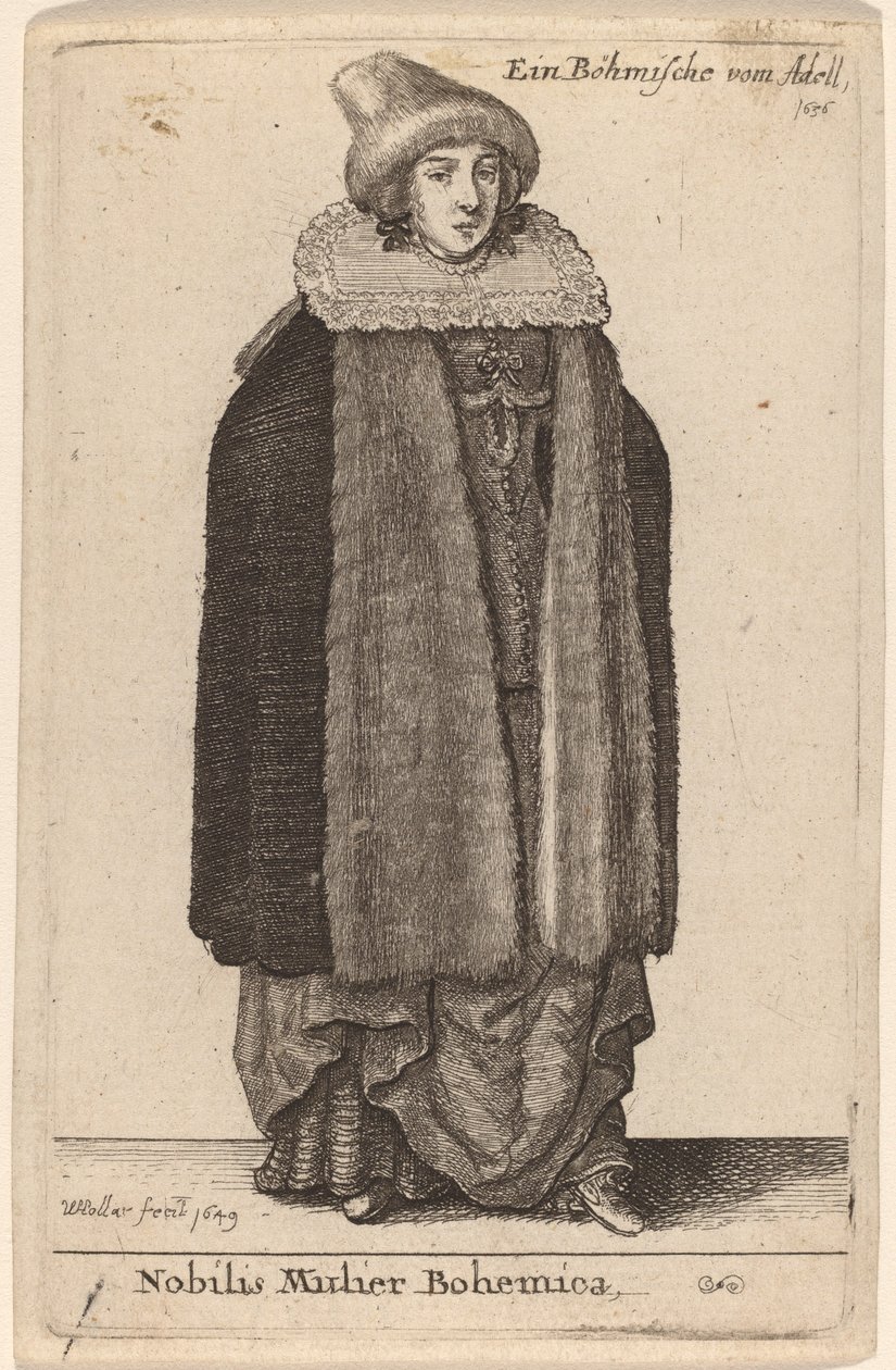 Noble Mujer Bohemia de Wenceslaus Hollar