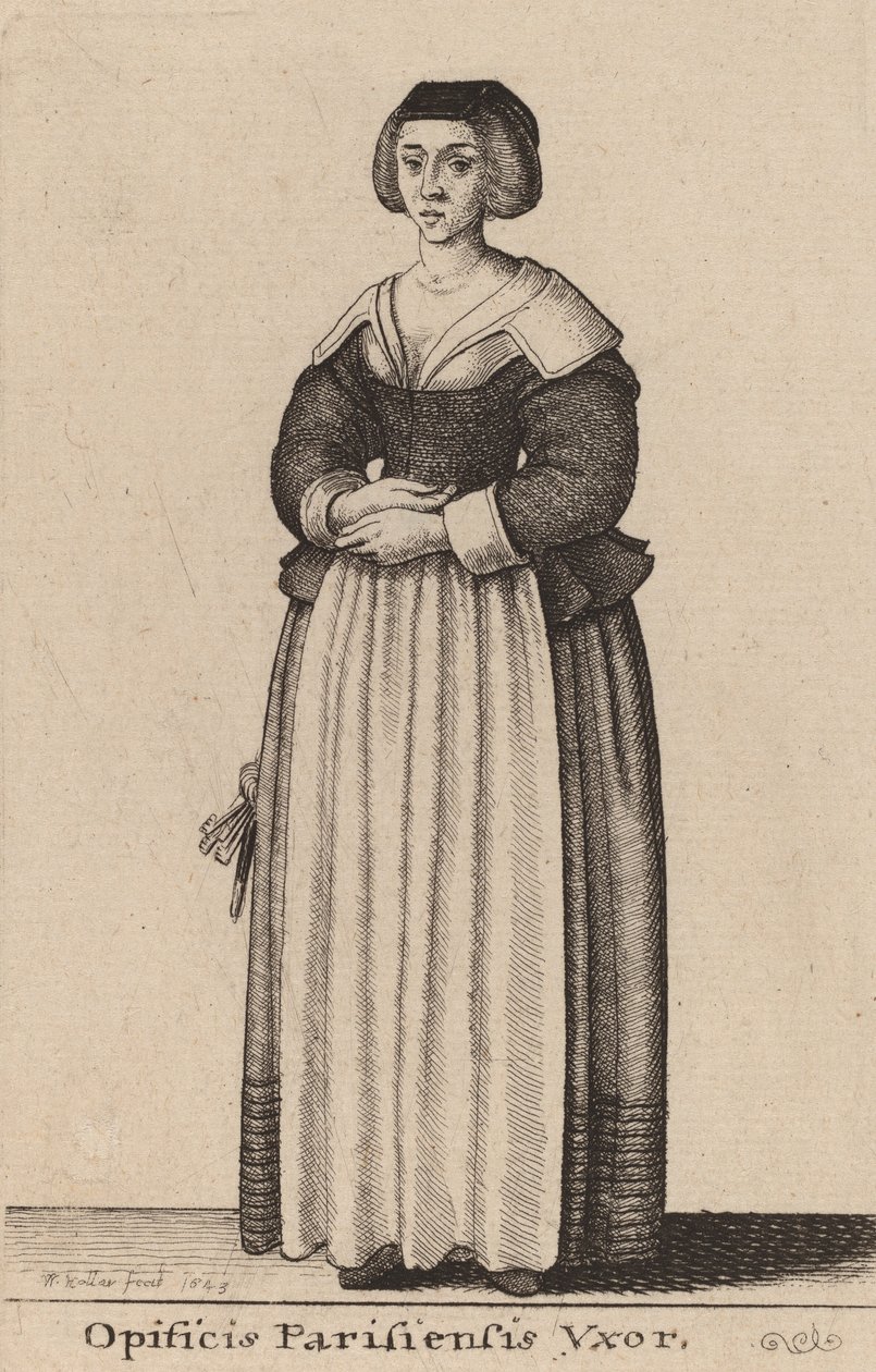 Esposa del Artesano de París de Wenceslaus Hollar