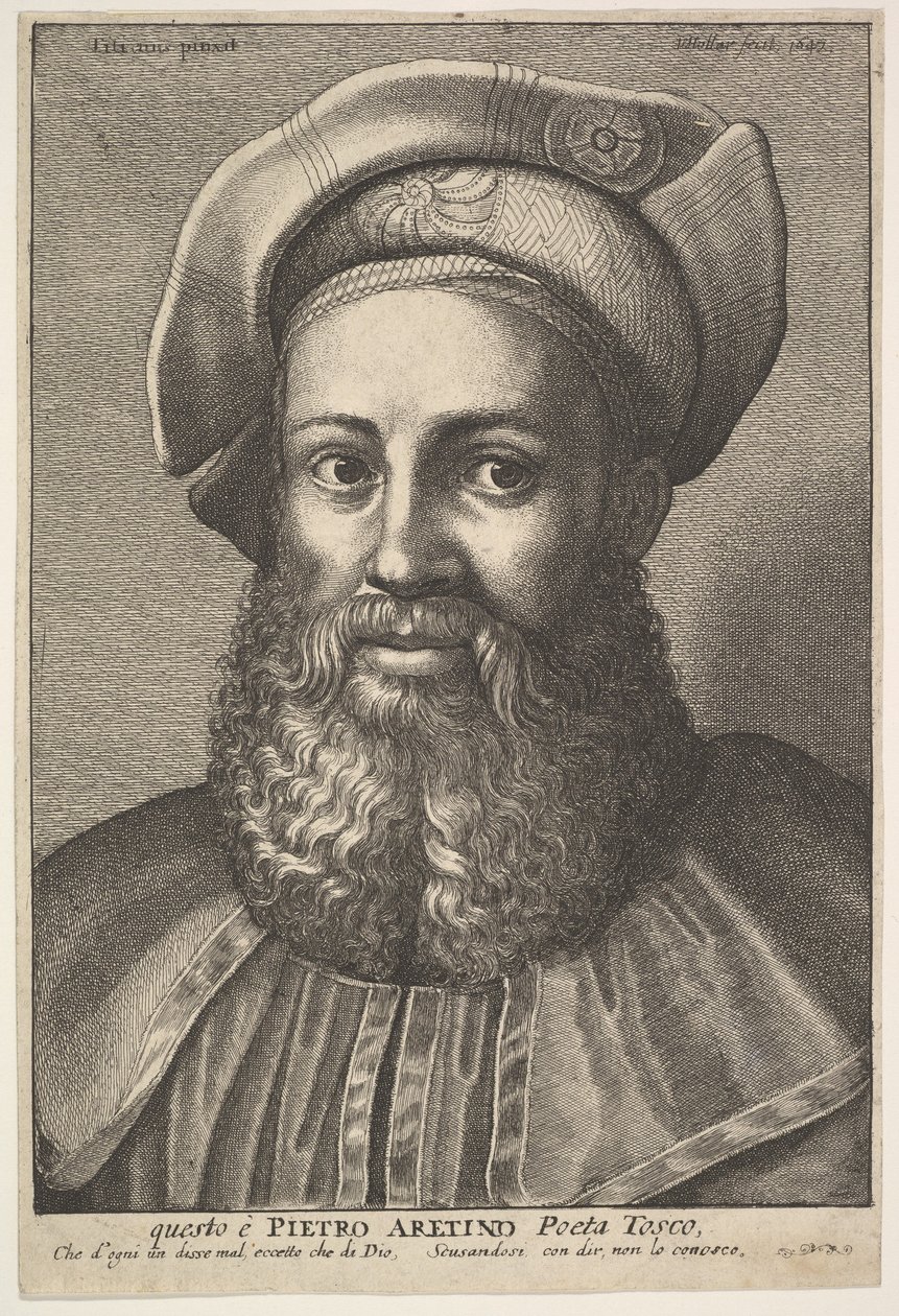 Pietro Aretino, 1640 de Wenceslaus Hollar