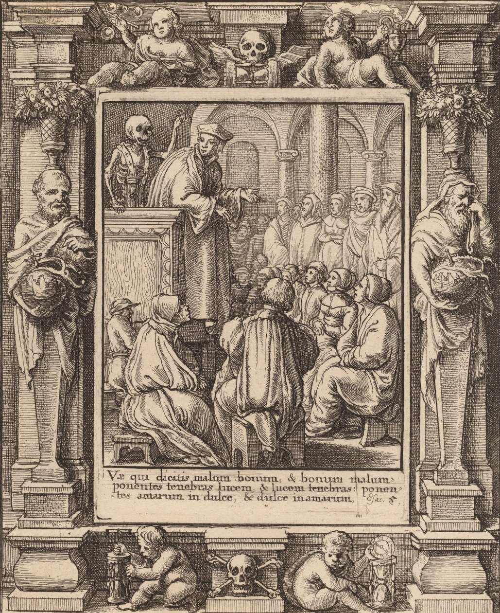 Predicador, 1651 de Wenceslaus Hollar