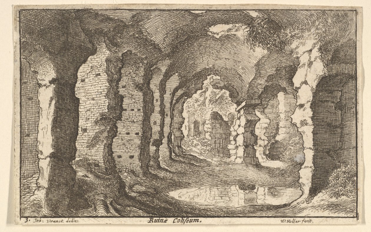 Ruinas del Coliseo de Wenceslaus Hollar