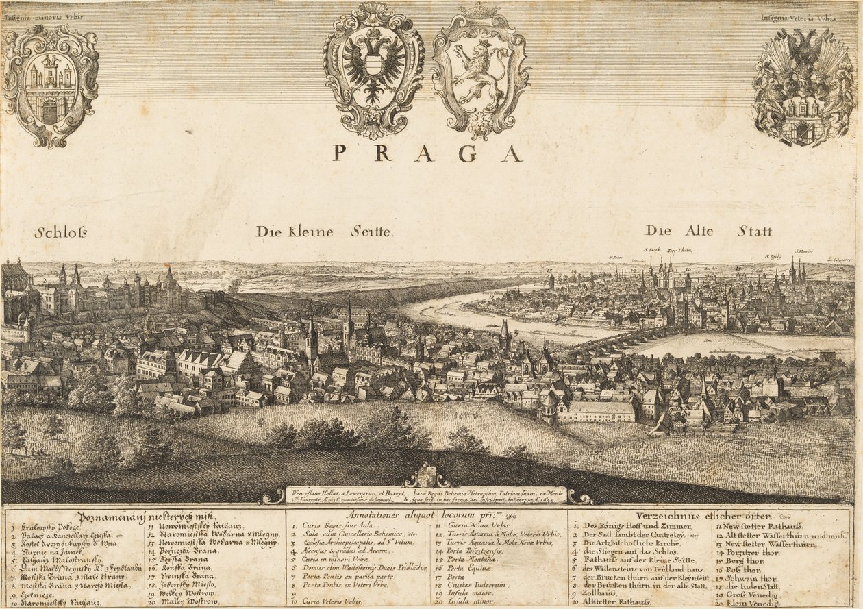 Gran vista de Praga de Wenceslaus Hollar