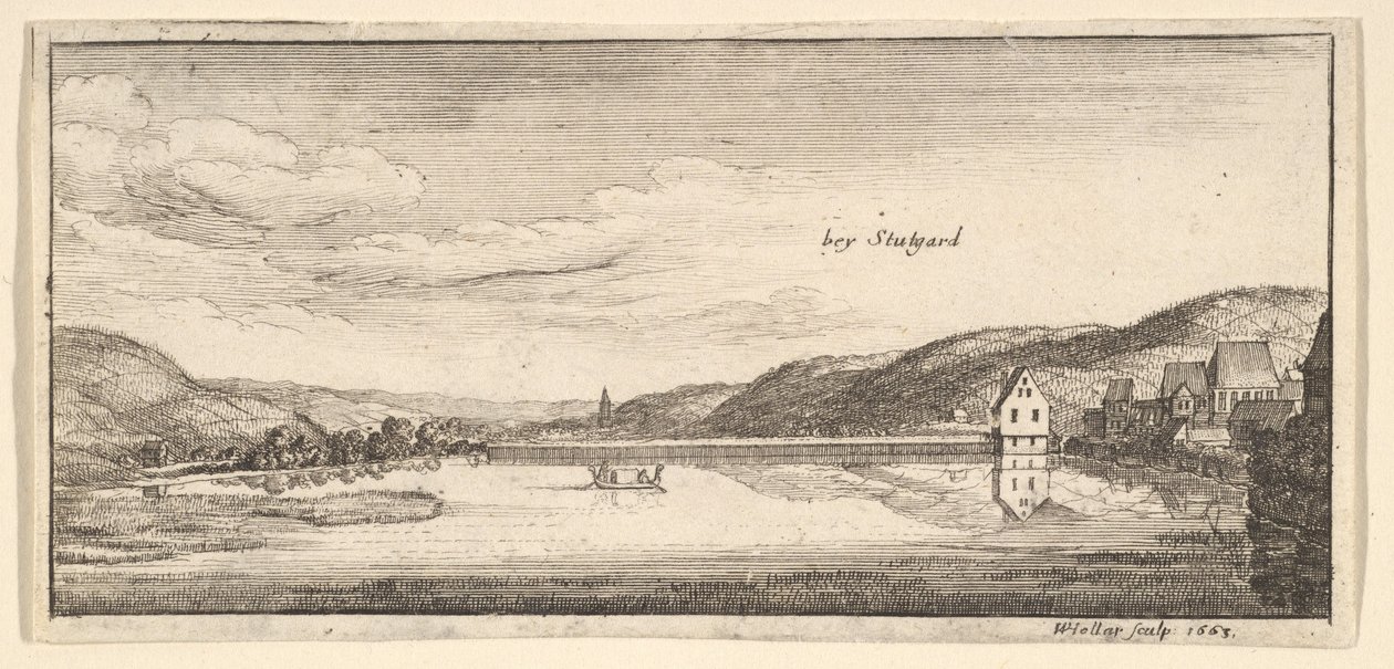 Stuttgart: El lago, 1663-65 de Wenceslaus Hollar