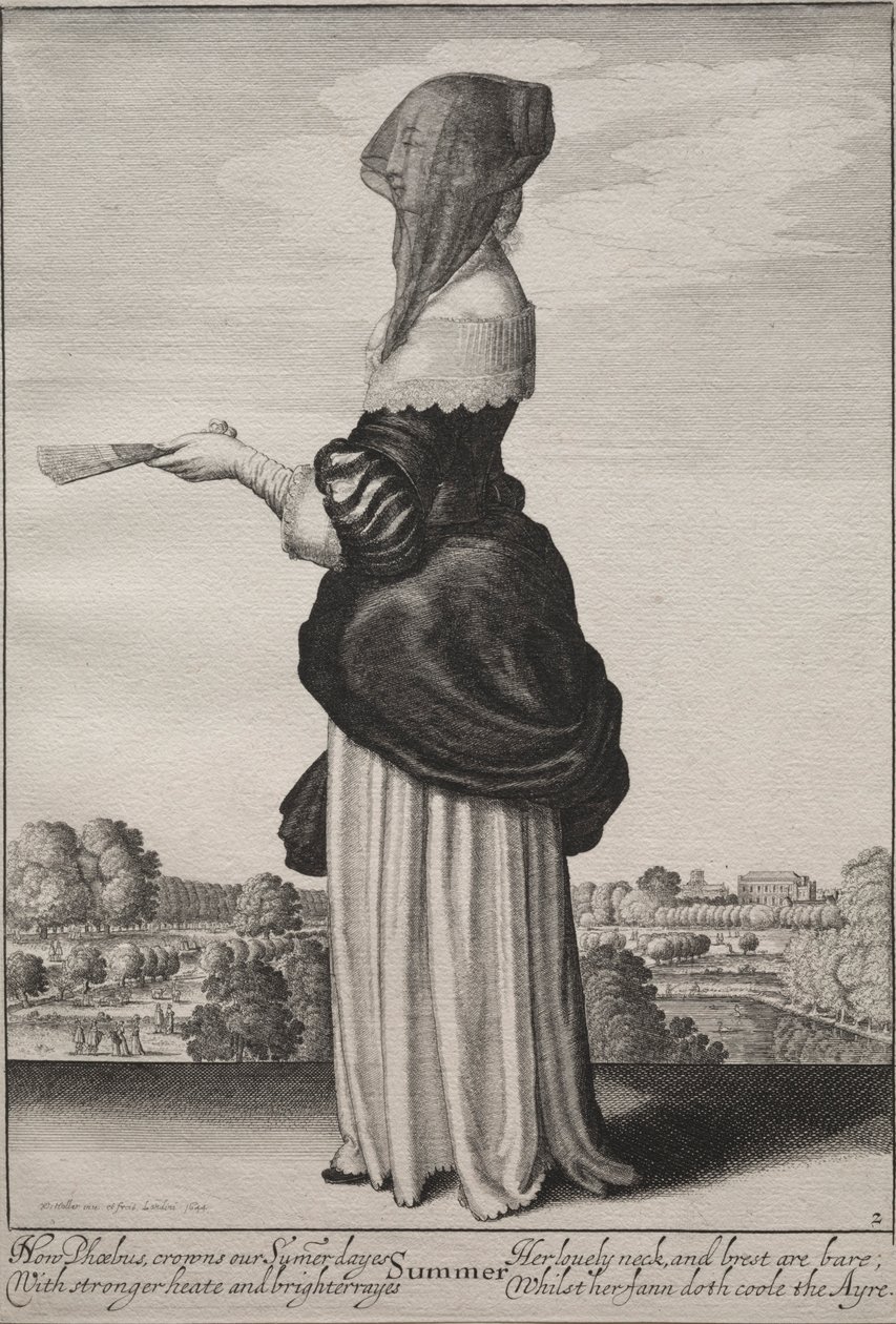 Las Estaciones: Verano, 1643-1644 de Wenceslaus Hollar